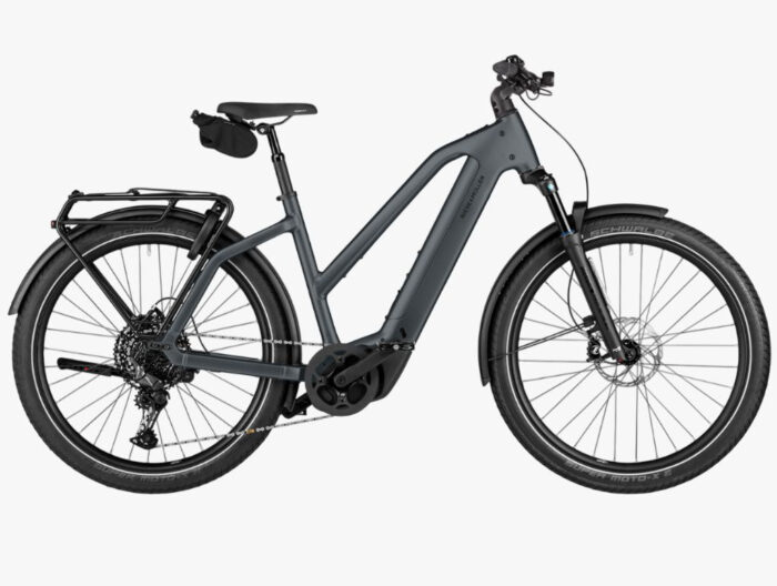 Bicicleta eléctrica de Trekking Riese Müller Charger5 Mixte Touring Core Slate Grey 600Wh