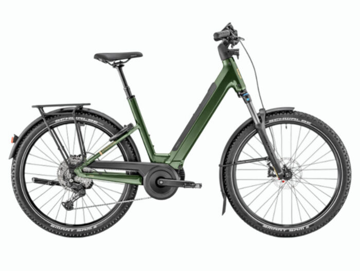Bicicleta eléctrica de Trekking Moustache Xroad 6 Open Oak Green Metalic 600Wh 2026