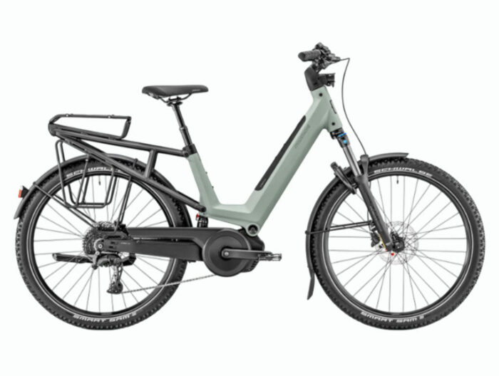 Bicicleta eléctrica de Trekking Moustache Xroad 4 FS Green Argile Metal Suspended 2026