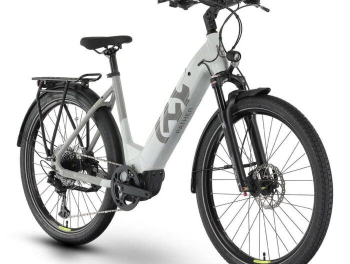Bicicleta eléctrica Husqvarna Pather 2 Gris - Cuadro abierto